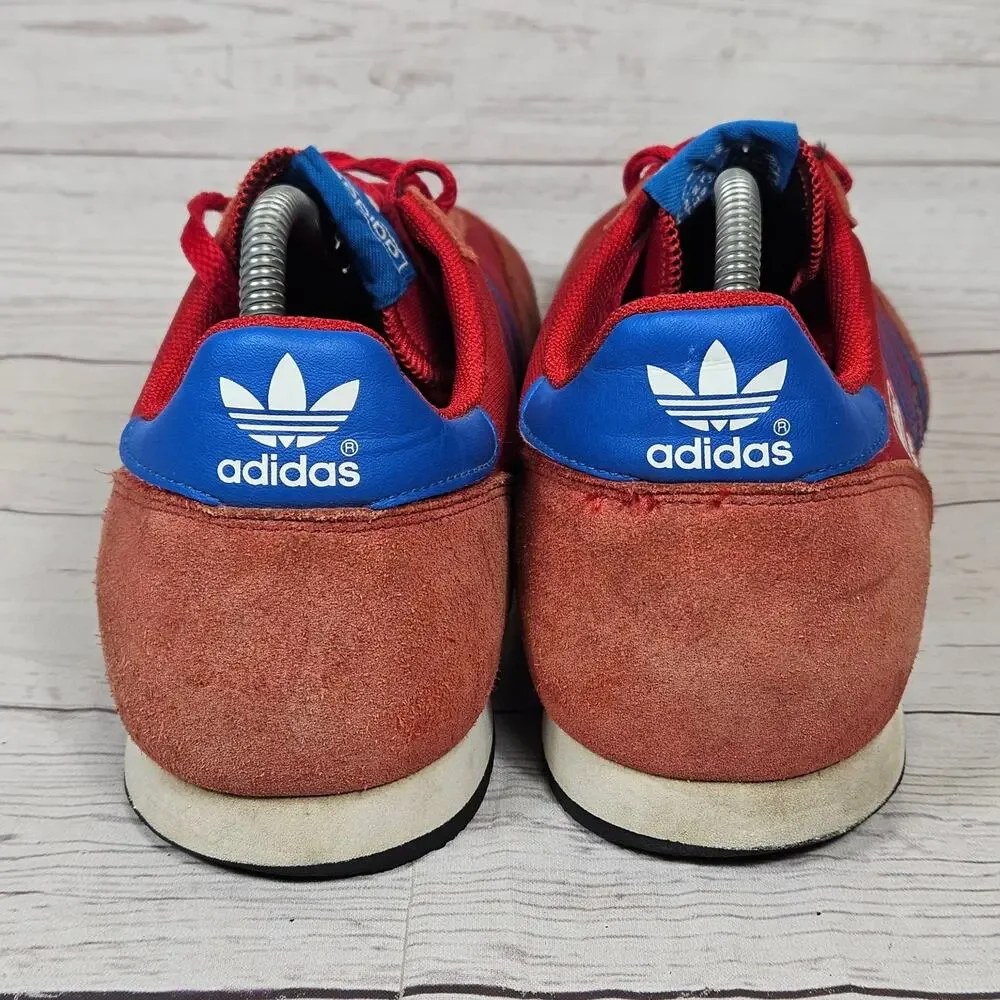 Adidas Dragon Men's 11 Red Blue Retro Classic Running Trainers Sneakers